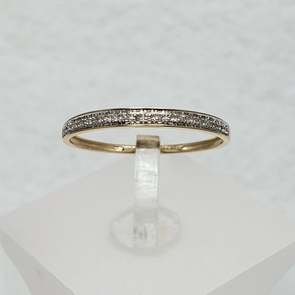 fstepka Jewelry - Delicate 14k Yellow Gold & Diamonds Band